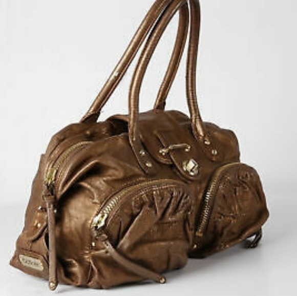 BOTKIER Brown Bronze Metallic Leather‎ Satchel Bag - Picture 4 of 6
